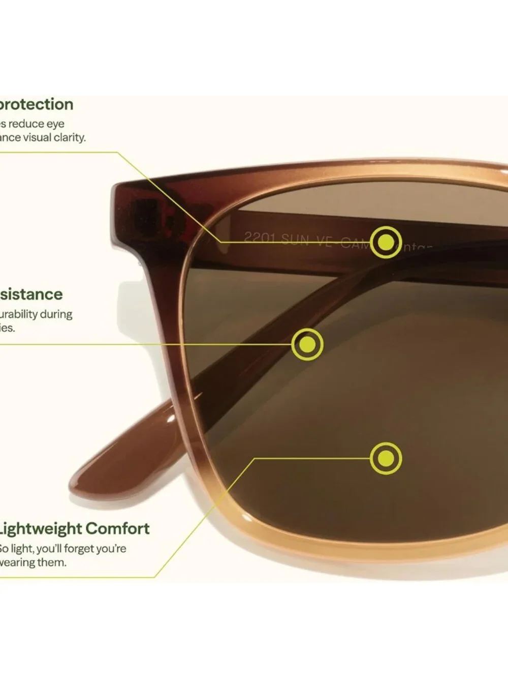 Lightweight Ventana Polarized Sunglasses - Classic Style with Full UV Protection